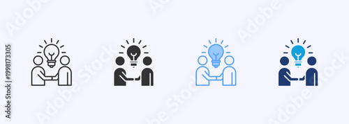Collab Icon Set Multistyle Various Collection Element For Design