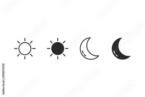 Sun and Moon Icons