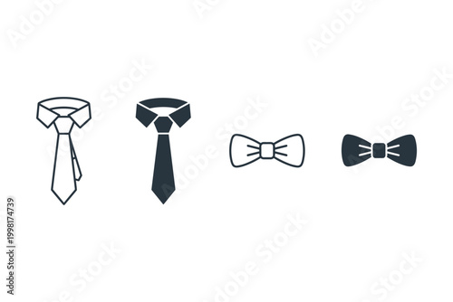 Tie and Bowtie Icons