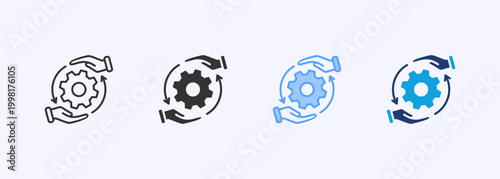 Development Icon Set Multistyle Various Collection Element For Design