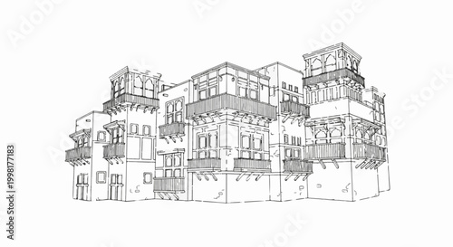 Ornate, multi-story building with balconies and ornate windows