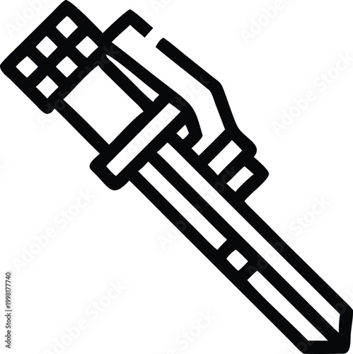 Worker Hand Gripping an Adjustable Tool for Precision Measurement and Repair