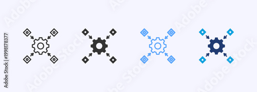 Integration Icon Set Multistyle Various Collection Element For Design