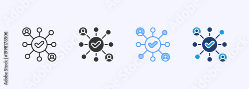 Network Icon Set Multistyle Various Collection Element For Design