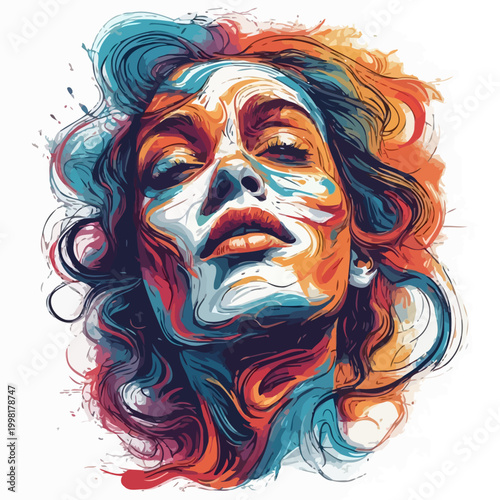 Abstract Woman Face Very Cool Design