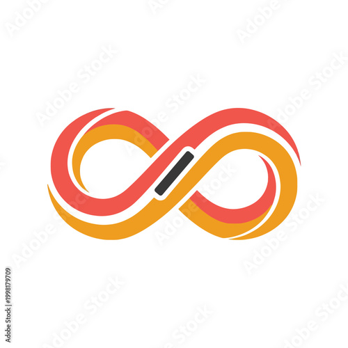 Continuous Infinity Loop Shaped Like A Glowing Running Track With A Floating Relay Baton Minimalist Flat Vector Logo Design For International Day Of Cooperatives On White Background