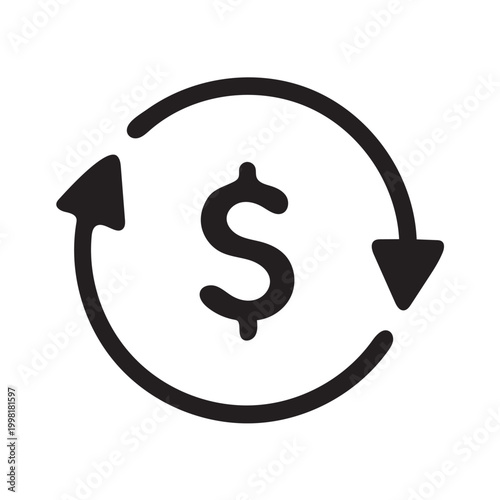 Money Dollar transaction Cycle icon