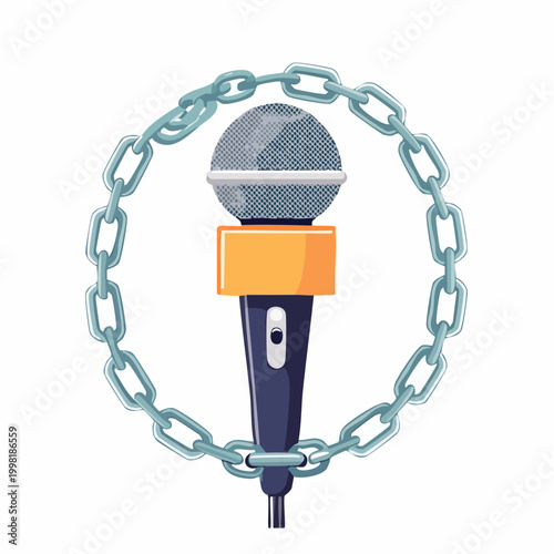 Microphone Enclosed in a Chain