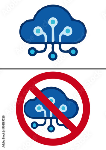 THE LOGO AND VACTER OF (Cloud Computing)AND(NOT Cloud Computing)