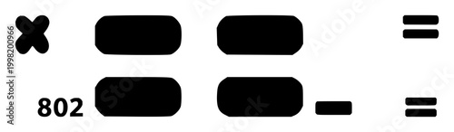 Minus icon set with solid black design on white background featuring subtract, dash, negative symbol with minimalist and simple graphics