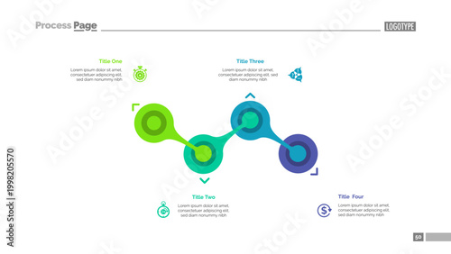 Process Chart with Four Elements Template