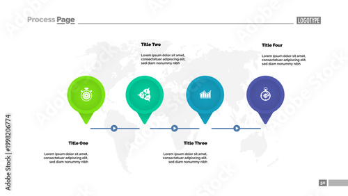 Four Steps Timeline Diagram Template