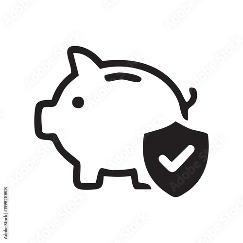piggy bank protection Icon