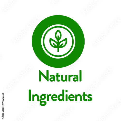 Natural Ingredients Certification Badge for Food, Cosmetic and Wellness Products Promoting Clean Label Transparency and Healthy Consumer Choices