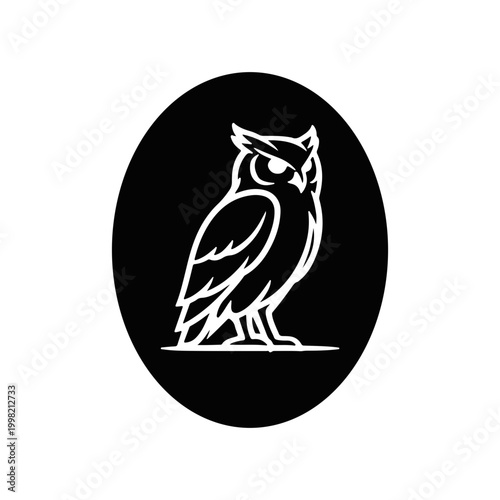 Owl Emblem Icon for Wisdom Knowledge and Academic Brand Identity Used in Education, Publishing, Legal and Institutional Logo Design