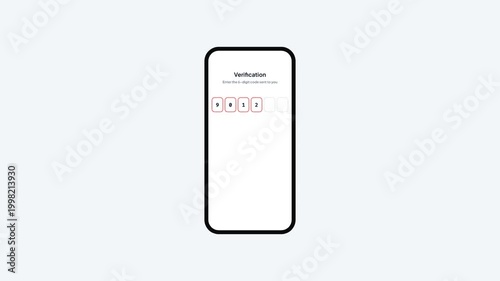 Online shopping mobile app security verification interface displaying successful one time password code entry