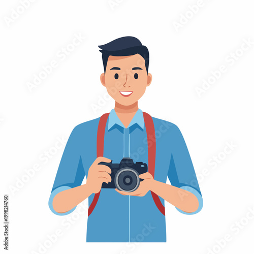 Man holding a camera
