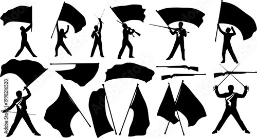 Color guard svg, Color guard flag svg, Marching band flag svg, Color guard rifle svg, Color guard sabres svg, Color guard silhouette, Color guard flag silhouette, Marching band flag silhouette