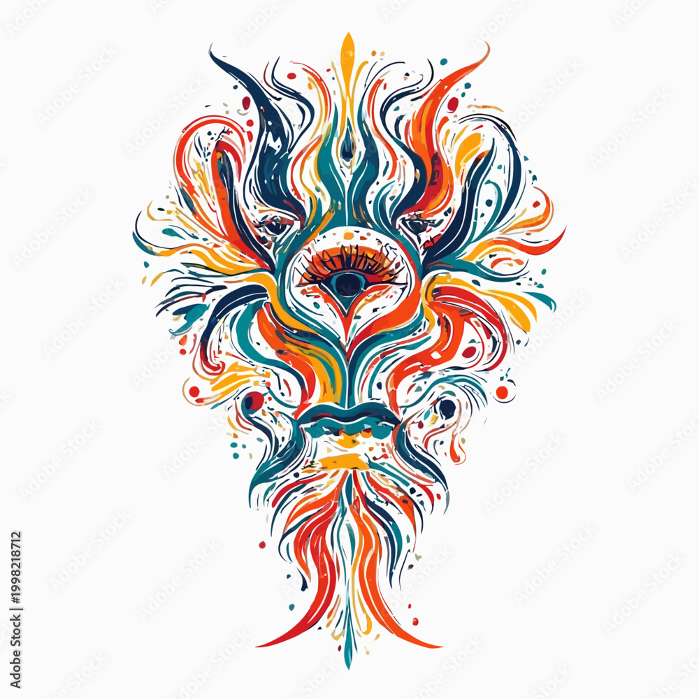 Obraz premium Abstract Woman Face Very Cool Design