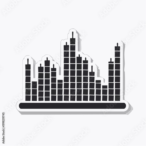 Sound Waveform Equalizer Graphic