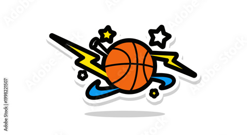 Basketball with dynamic motion graphics.