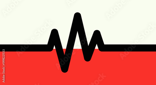 Black EKG heartbeat line graph symbol.