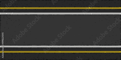 Asphalt road with lane markings top down view
