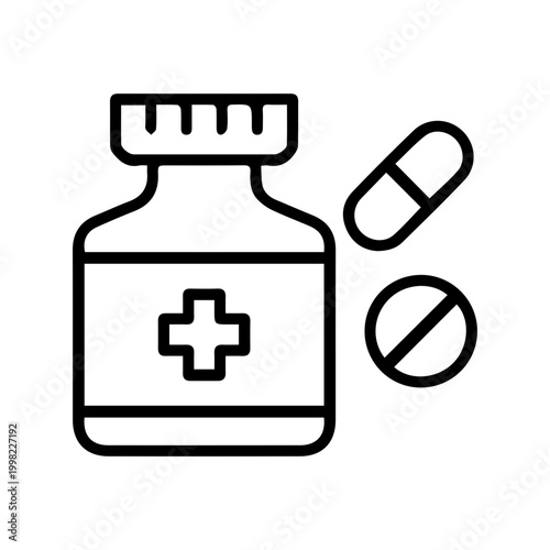 Medical Bottle and Pills