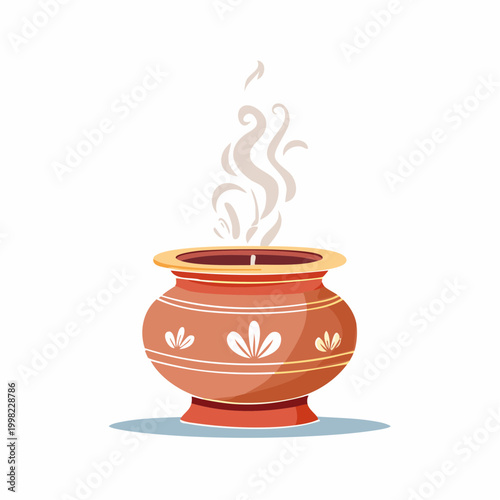 Clay Pot with Smoke