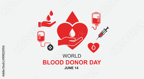 World Blood Donor Day awareness campaign logo.