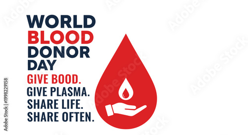 World Blood Donor Day campaign poster.