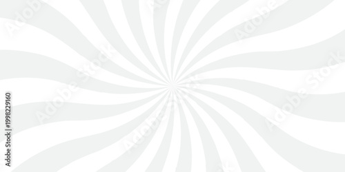 Abstract white and gray retro with sunburst pattern design. Vintage sunrays illustration swirl grunge spiral line. sun beam vector banner design and comic burst gradient concept pattern.