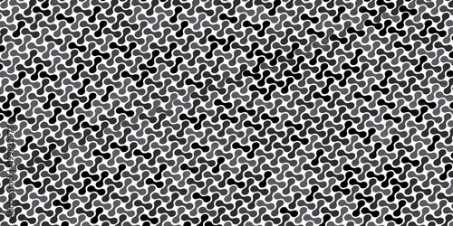 seamless pattern metal grid meatball wall decoration with chains circle wallpaper black and gray paper ornament cover, page, banner template design.