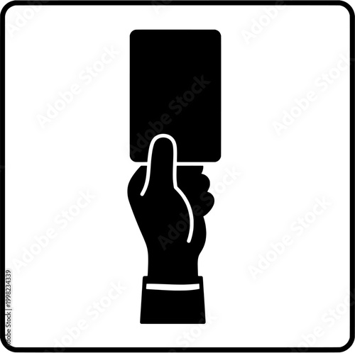 Football red card icon referee penalty symbol