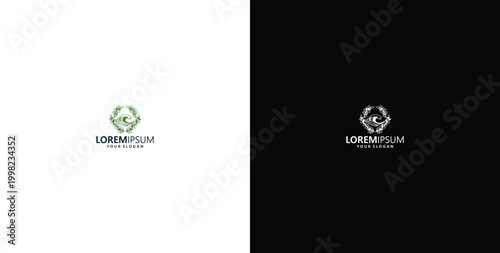 wave and palm tree logo vector design