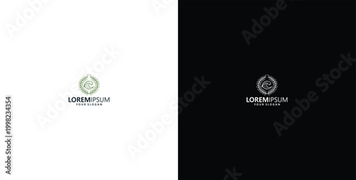 wave and palm tree logo vector design