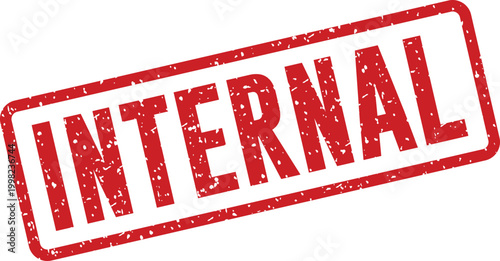 Red 'internal' stamp illustration on white background