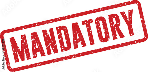 Red 'mandatory' stamp illustration