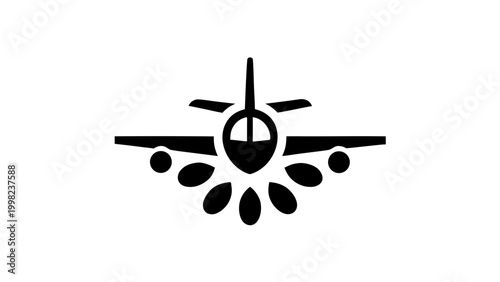Abstract Aircraft Flight Logo, Modern Aviation and Logistics Icon Vector