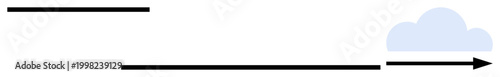 Cloud computing, digital storage, data migration, network connectivity, remote access, internet-based systems. Arrows pointing toward a cloud icon. Cloud computing and digital storage concept