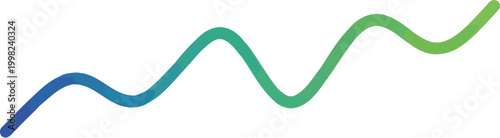 Waveform of growth: This graphic shows a colorful waveform with an upward trend, symbolizing growth.