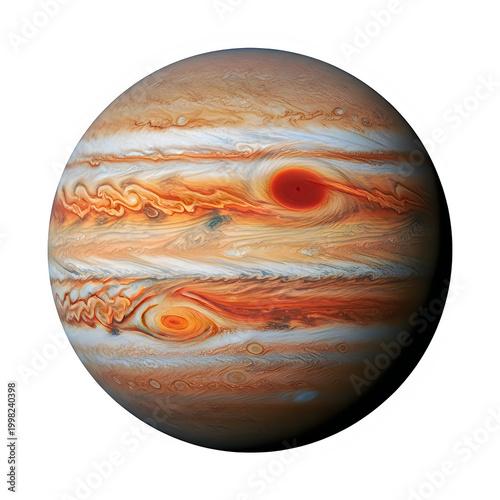 Detailed and vibrant illustration of the planet jupiter