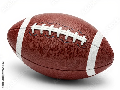 American football ball isolated on white background