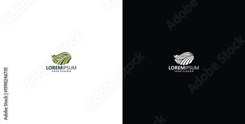 vector logo design wave logo and agriculture logo