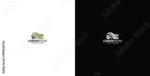 vector logo design wave logo and agriculture logo