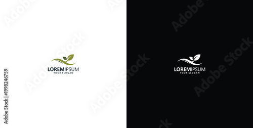 vector logo design wave logo and agriculture logo