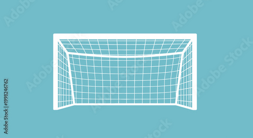 Football players score goal in stadium with net and field