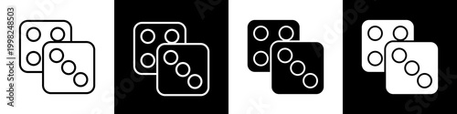 Dice black and white icon design concept
