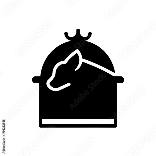 Black horse head peeking from a barn roof