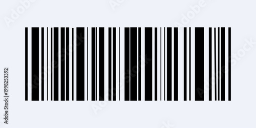 Barcode Icon – Product Code Scanner and Inventory UI Symbol - bar code on white background